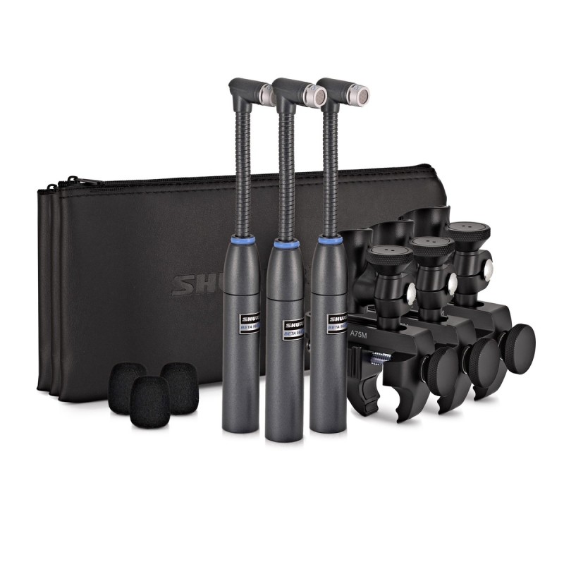 SHURE BETA98AMP-C SET DI 3 MICROFONI A CONDENSATORE PREAMPLIFICATI PER STRUMENTI