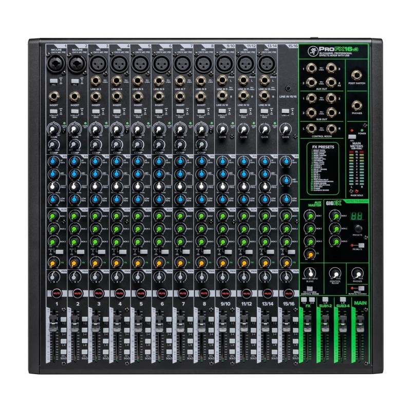 MACKIE PROFX16 V3 MIXER 16 CANALI CON EFFETTI PROFESSIONALI E INTERFACCIA AUDIO USB