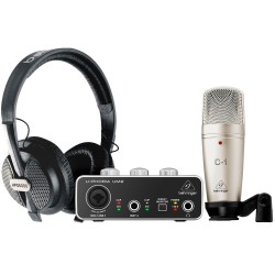 BEHRINGER U-PHORIA STUDIO BUNDLE INTERFACCIA AUDIO USB UM2 + MICROFONO C1 + CUFFIE HPS5000