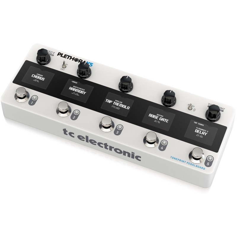 TC ELECTRONIC PLETHORA X5 PEDALIERA TONEPRINT PEDALBOARD DISPLAY LCD PROCESSORE EFFETTI PEDALI MESH