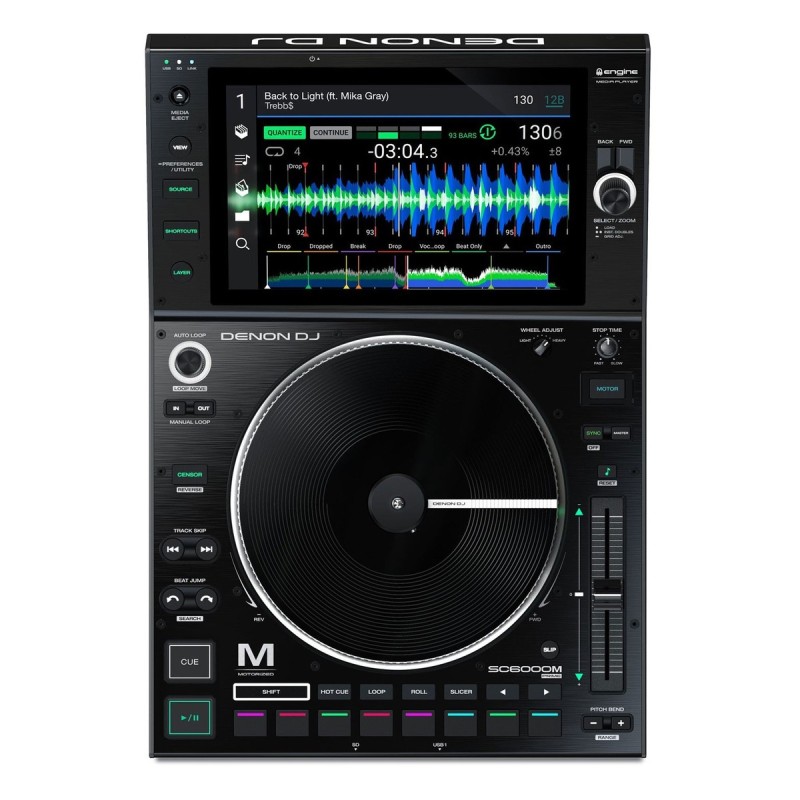 DENON DJ SC6000 M PRIME LETTORE MEDIA PLAYER DUAL LAYER CON PIATTO MOTORIZZATO PER DJ USB SD STREAMING WI-FI DISPLAY HD 10.1"