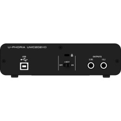 BEHRINGER U-PHORIA STUDIO PRO KIT REGISTRAZIONE INTERFACCIA AUDIO USB UMC202HD MICROFONO A CONDENSATORE C1 CUFFIA HPS5000