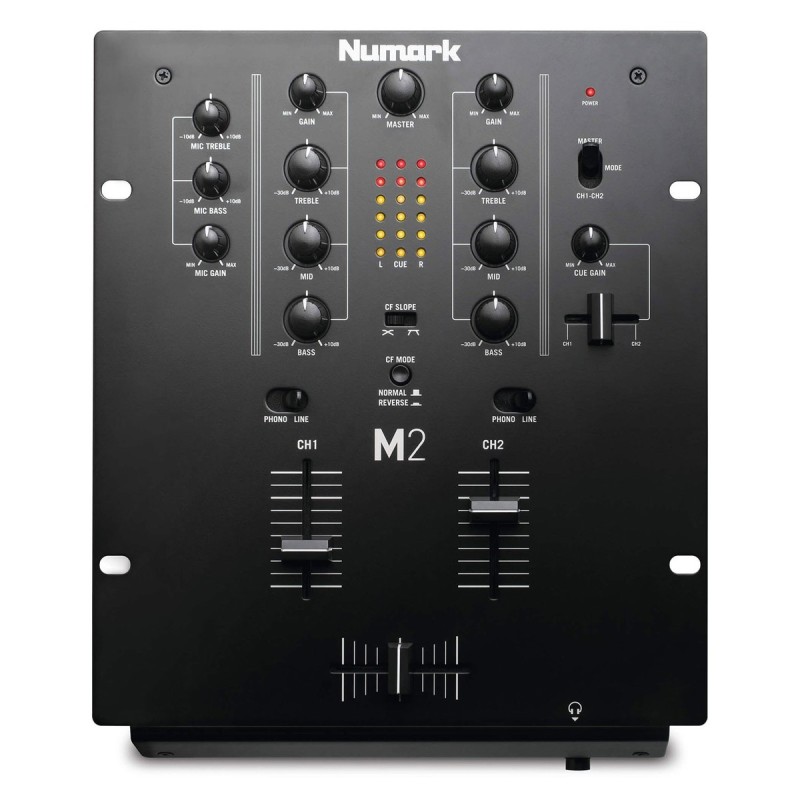 NUMARK M2 BLACK MIXER DJ 2 CANALI LINE - PHONO + INGRESSO MICROFONICO