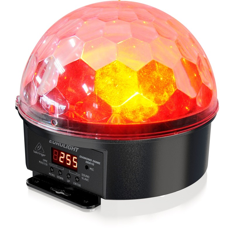 BEHRINGER DIAMOND DOME DD610 EFFETTO LUCE LED CRYSTAL MAGIC BALL MEZZA SFERA RGBWAUV 6IN1 12W