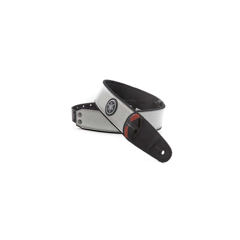 YAMAHA STARDUST SILVER TRACOLLA IN PELLE COLORE ARGENTO PER CHITARRA E BASSO