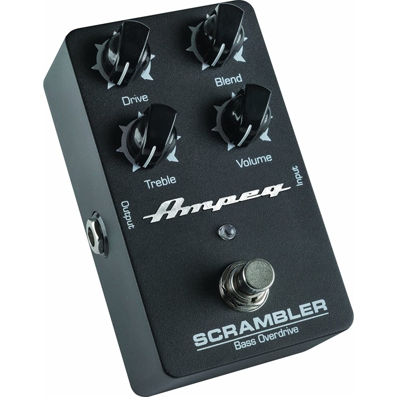 AMPEG SCRAMBLER OVERDRIVE EFFETTO A PEDALE PER BASSO BLEND DRIVE TREBLE VOLUME
