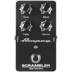 AMPEG SCRAMBLER OVERDRIVE EFFETTO A PEDALE PER BASSO BLEND DRIVE TREBLE VOLUME