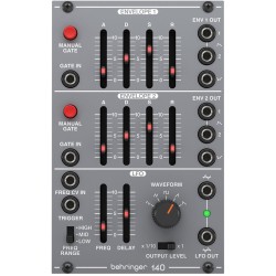 BEHRINGER 140 DUAL ENVELOPE / LFO MODULO EURORACK ANALOGICO SYSTEM 100 2 ADSR 5 ONDE 2 LFO 15 CONTROLLI