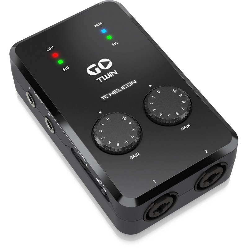 TC HELICON GO TWIN INTERFACCIA AUDIO MIDI DISPOSITIVI MOBILI 2 CANALI ALTA DEFINIZIONE
