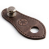 YAMAHA END PIN STRAP LINK ADATTATORE BLOCCA CAVO PER TRACOLLA IN PELLE MARRONE