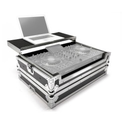 MAGMA DJ CONTROLLER WORKSTATION PRIME 2 FLIGHT CASE PER DENON PRIME 2 CON PIATTAFORMA PER LAPTOP