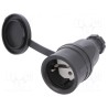 PCE-2511-S PRESA SCHUKO 16A 3P (1P+N+T) 250V IP44 3 POLI FEMMINA NERA SAFETY PLUG EU/B/F