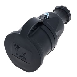 PCE-2511-S PRESA SCHUKO 16A 3P (1P+N+T) 250V IP44 3 POLI FEMMINA NERA SAFETY PLUG EU/B/F