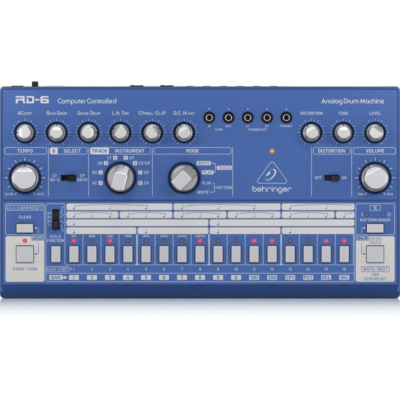 BEHRINGER RD-6 BU RHYTHM DESIGNER BLUE DRUM MACHINE BLU