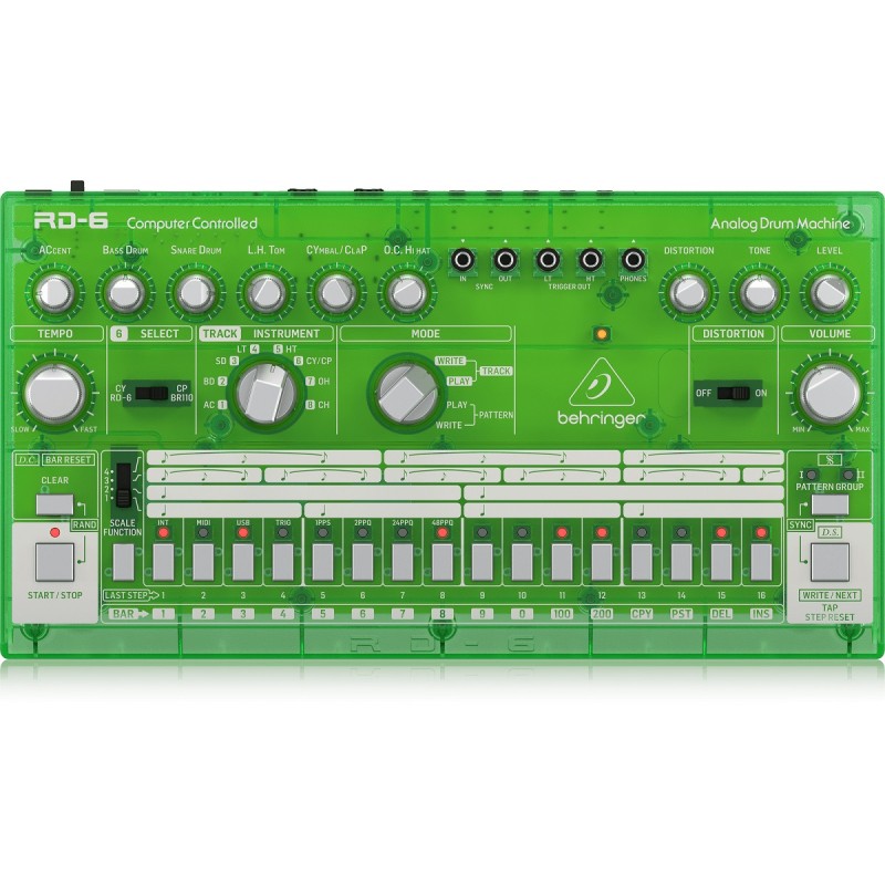 BEHRINGER RD-6 LM RHYTHM DESIGNER LIME DRUM MACHINE VERDE
