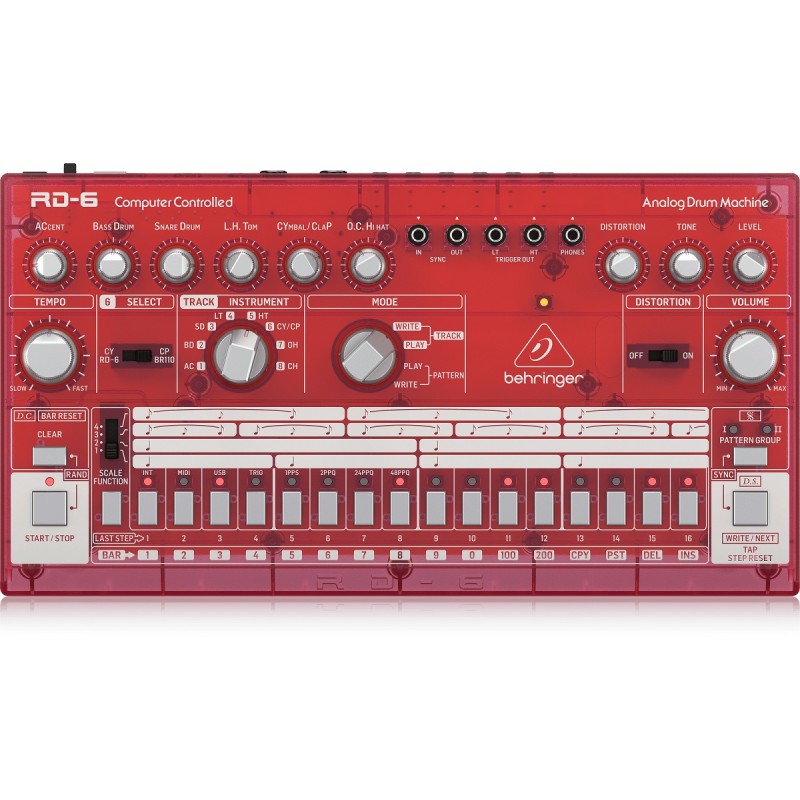 BEHRINGER RD-6 SB RHYTHM DESIGNER RED DRUM MACHINE ROSSA