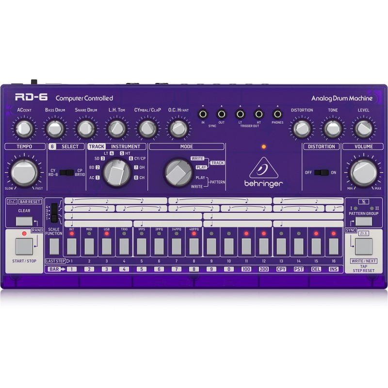BEHRINGER RD-6 GP RHYTHM DESIGNER PURPLE DRUM MACHINE VIOLA