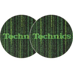 TECHNICS SLIPMATS TAPPETINI GIRADISCHI LOGO MATRIX COPPIA TAPPETINI