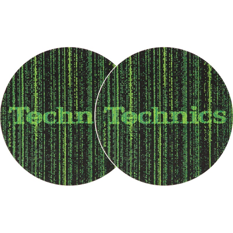 TECHNICS SLIPMATS TAPPETINI GIRADISCHI LOGO MATRIX COPPIA TAPPETINI