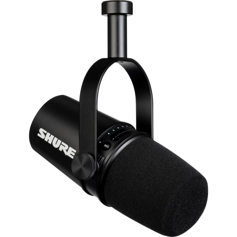 SHURE MV7-K BLACK MICROFONO DINAMICO PODCAST XLR MICRO-USB USCITA CUFFIA COLORE NERO