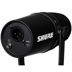 SHURE MV7-K BLACK MICROFONO DINAMICO PODCAST XLR MICRO-USB USCITA CUFFIA COLORE NERO