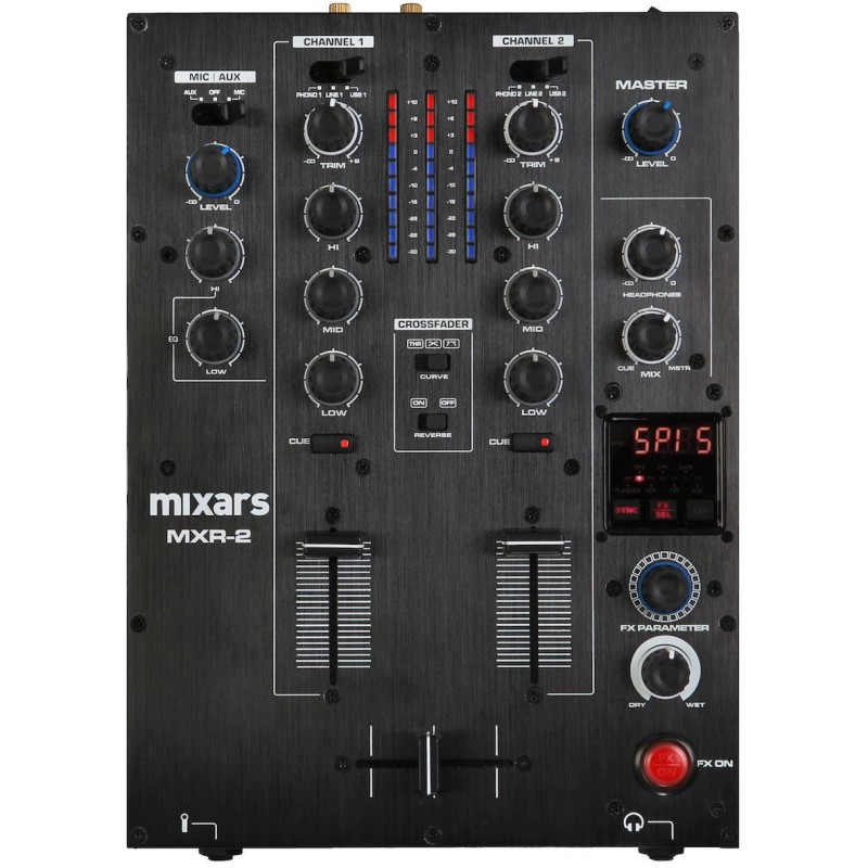 MIXARS MXR2 MIXER DJ 2 CANALI CON EFFETTI E SCHEDA AUDIO 4 IN/4 OUT EX-DEMO