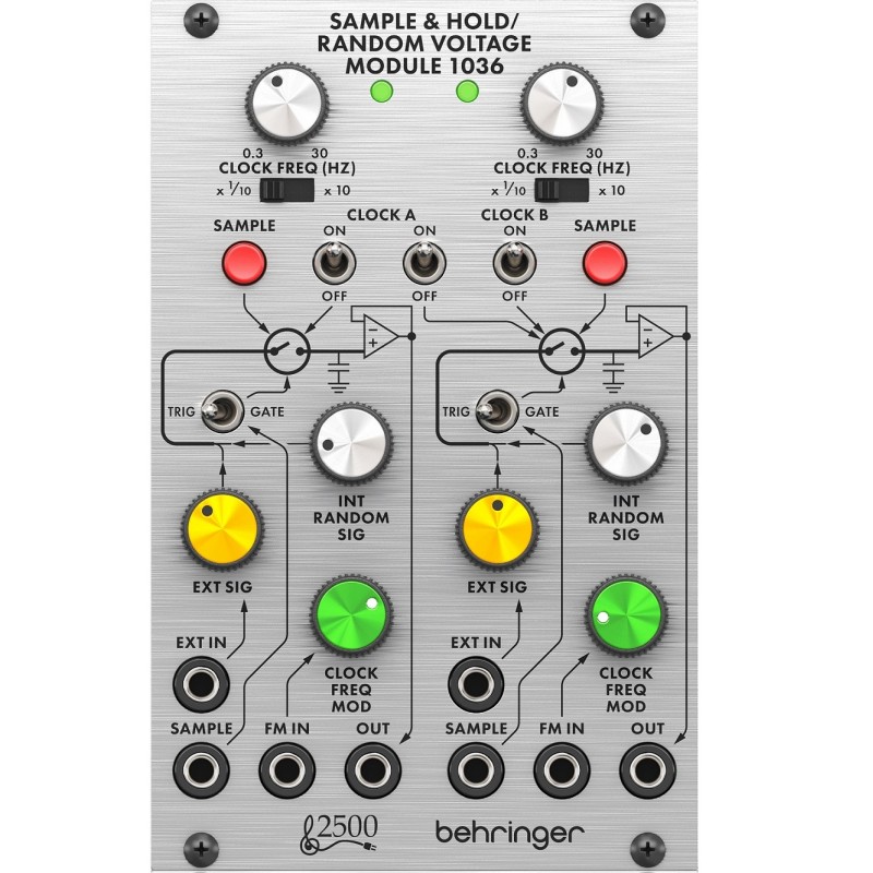 BEHRINGER 1036 SAMPLE AND HOLD / RANDOM VOLTAGE MODULE EURORACK 2500 SERIES