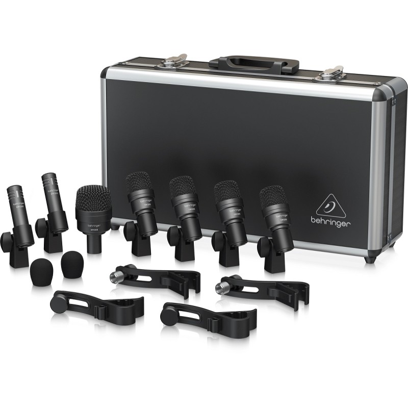 BEHRINGER BC1200 KIT DI 7 MICROFONI PER BATTERIA CLAMPS E CUSTODIA IN ALLUMINIO