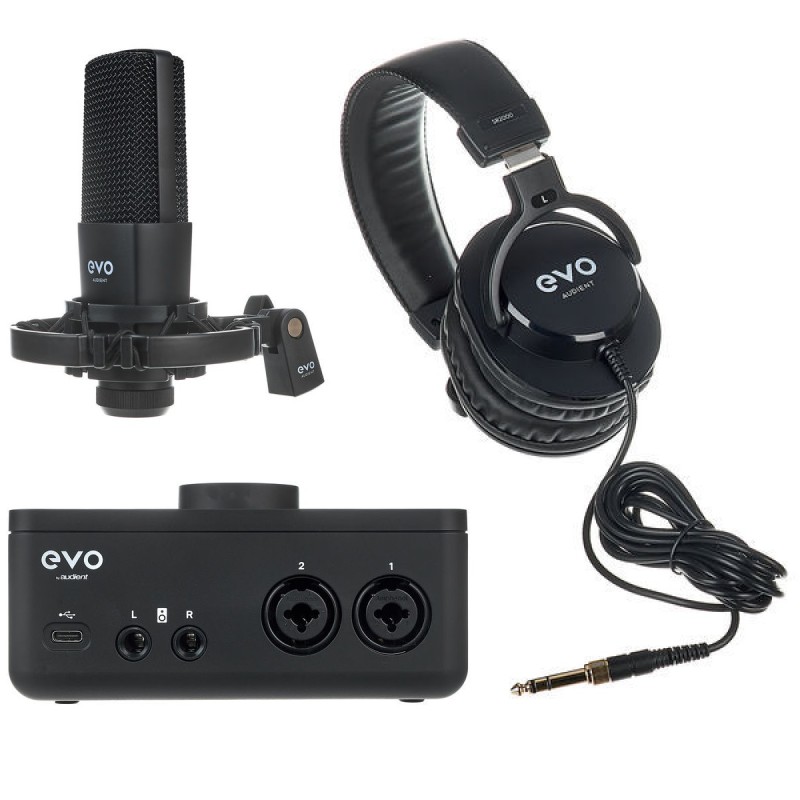 AUDIENT EVO4 START RECORDING BUNDLE INTERFACCIA AUDIO MICROFONO SR1 CUFFIE SR2000