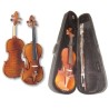OLVEIRA VV150 VIOLINO 3/4 TOP ABETE MASSELLO FONDO ACERO MASSELLO LEGNO GIUGGIOLO PIOLI MENTONIERA CORDIERA + CUSTODIA + ARCHETT