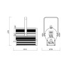 ATOMIC4DJ 61054 SCALA 100 FARO TEATRALE FRESNEL SPOTLIGHT 100 WATT LED WW 3200K - 5000K + BARNDORS