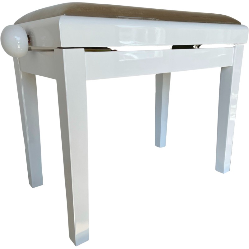 EXTREME PB100WH WHITE PIANO BENCH PANCHETTA PER PIANOFORTE IN LEGNO COLORE BIANCO