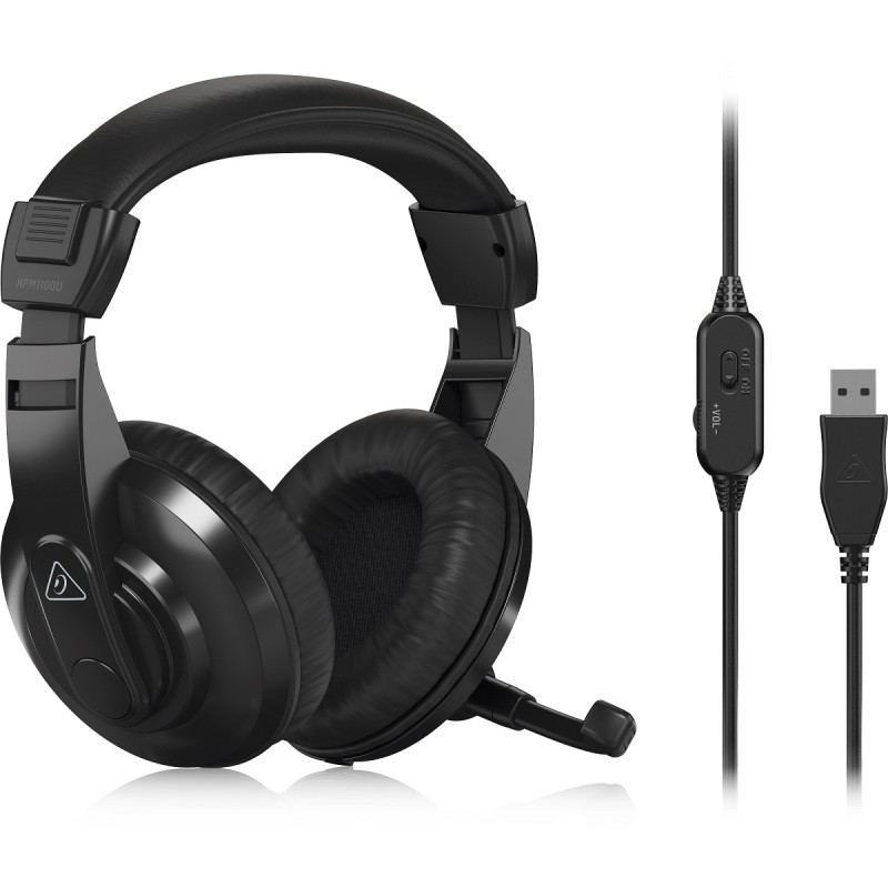 BEHRINGER HPM1100U CUFFIA STEREO UNIVERSALE USB CON MICROFONO