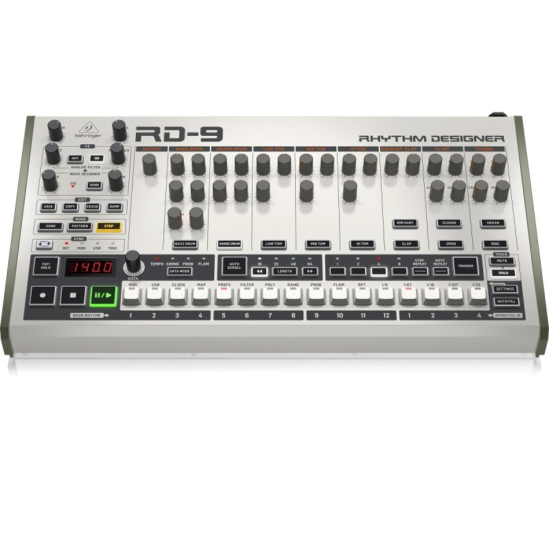 BEHRINGER RD-9 RHYTHM DESIGNER DRUM MACHINE 64 STEP SEQUENCER