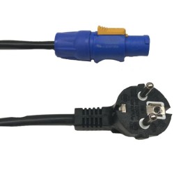 COBRA CNS-000-02 CAVO ALIMENTAZIONE 2MT DA POWERCON NEUTRIK FCA POWER IN BLU A SPINA SCHUKO