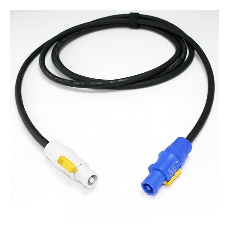 COBRA PPC-02 CAVO ALIMENTAZIONE 2MT DA POWERCON NEUTRIK FCA POWER IN BLU A FCB POWER OUT GRIGIO