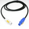 COBRA PPC-02 CAVO ALIMENTAZIONE 2MT DA POWERCON NEUTRIK FCA POWER IN BLU A FCB POWER OUT GRIGIO