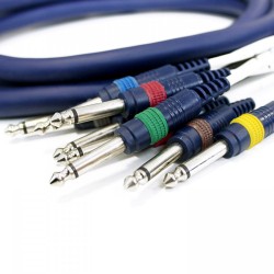 COBRA 57143 CAVO MULTICORE DI 6 METRI DA 8 A 8 JACK MASCHI MONO 1/4" 6.3 MM