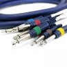COBRA 57143 CAVO MULTICORE DI 6 METRI DA 8 A 8 JACK MASCHI MONO 1/4" 6.3 MM
