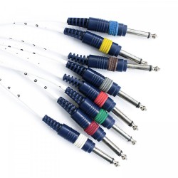 COBRA 57143 CAVO MULTICORE DI 6 METRI DA 8 A 8 JACK MASCHI MONO 1/4" 6.3 MM