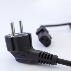 COBRA 52033 CAVO ALIMENTAZIONE UE IEC 3 MT CON SPINA CORRENTE MASCHIO SCHUKO E PRESA CORRENTE FEMMINA VDE
