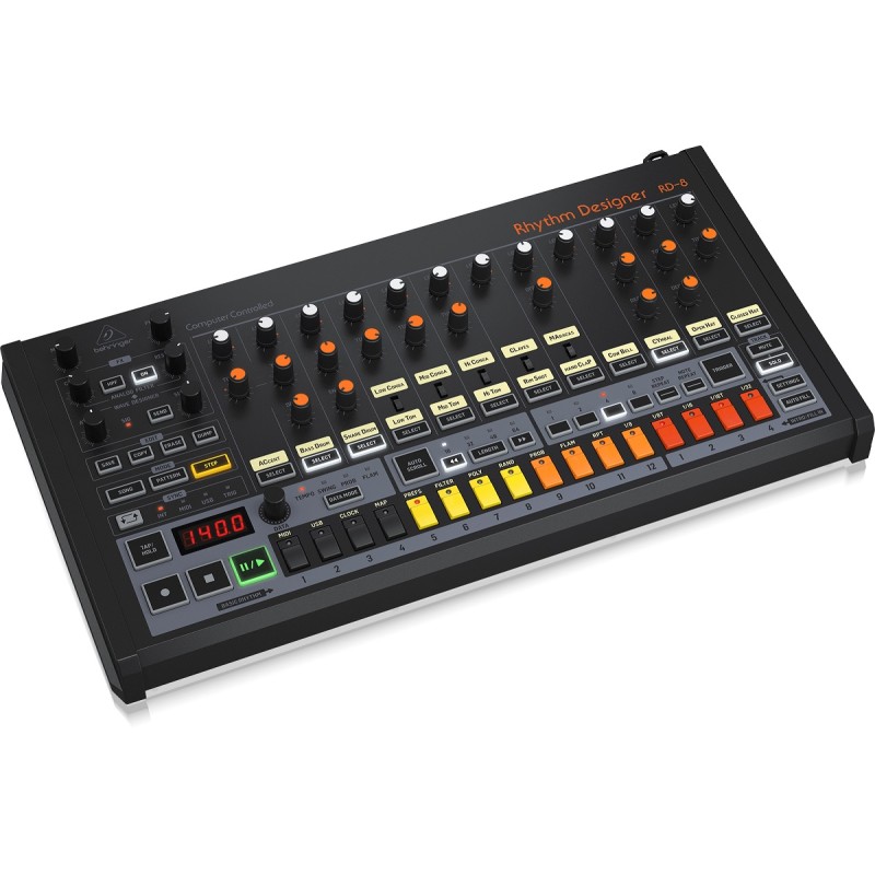 BEHRINGER RD-8 MKII RYTHYM DESIGNER DRUM MACHINE 16 PAD 64 STEP SEQUENCER