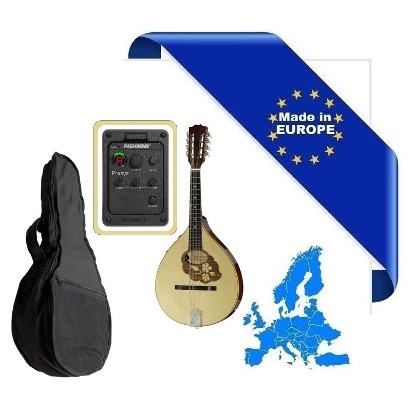 HORA MANDOLA CONTRALTO IRLANDESE RGII-P MADE IN EUROPE ( MANDOLINO ) FISHMAN PRESYS 101 TOP ABETE MASSELLO FONDO ACERO MASSELLO 