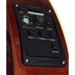 HORA MANDOLINO PORTOGHESE 2-PF MADE IN EUROPE IN MASSELLO FISHMAN PRESYS 101 TOP ABETE E ACERO FONDO FASCE MANICO SCALA 332mm