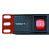 TECHLY I-CASE STRIP-81U MULTIPRESA DA 1U RACK 8 PRESE UNEL PULSANTE LUMINOSO CON COVER E CAVO 2 MT