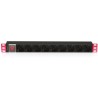 TECHLY I-CASE STRIP-91U MULTIPRESA DA 1U RACK 9 PRESE UNEL PULSANTE LUMINOSO CON COVER E CAVO 2 MT