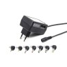 GEMBIRD EG-MC-008 ALIMENTATORE MULTI VOLTAGGIO DA 3V A 12V 12 WATT + 7 CONNETTORI INTERCAMBIABILI
