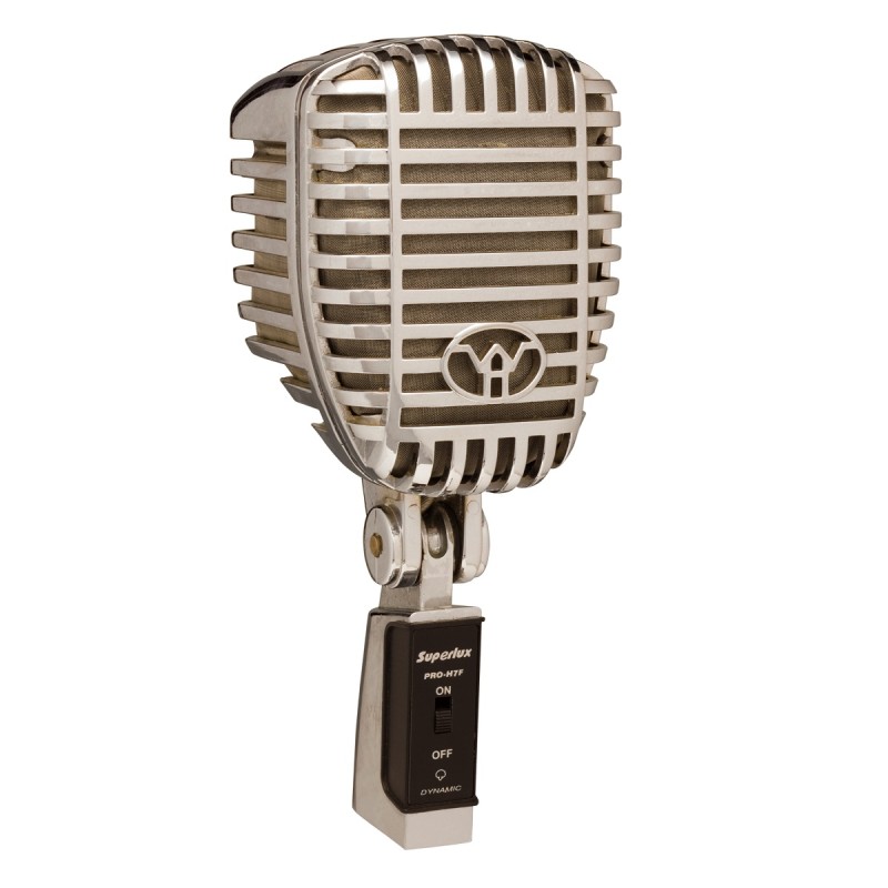 SUPERLUX WH5 MICROFONO DINAMICO CLASSICO VINTAGE CON SUPPORTO DA TAVOLO