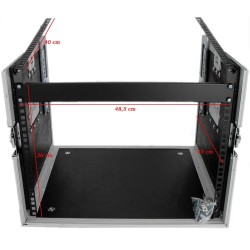 EXTREME YC8U9M FLIGHT CASE LEGNO 10MM COMBO UNITA RACK 8U MIXER 9U SCATTI 3 COPERCHI 6 CHIUSURE 2 MANIGLIE