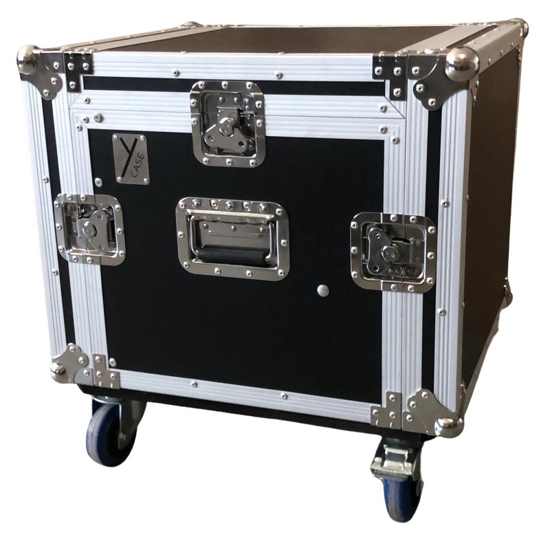 EXTREME YC8UR9M FLIGHT CASE LEGNO 10MM COMBO UNITA RACK 8U MIXER 9U 3 COPERCHI 6 CHIUSURE 2 MANIGLIE 4 RUOTE